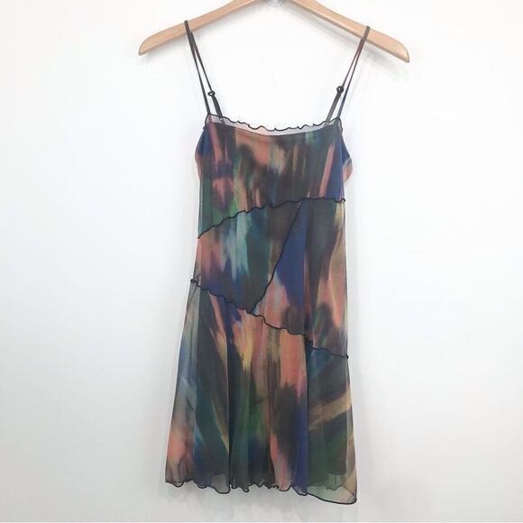 Urban Outfitters Moxi Multi Earth Tone Mini Slip Dress - Picture 6 of 15